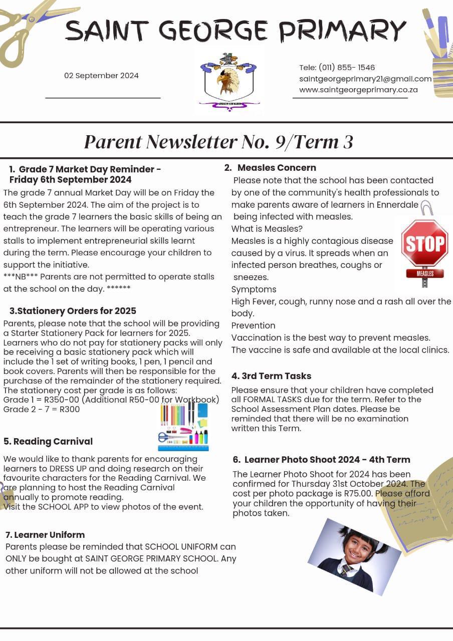 Newsletter No.9 / Term 3