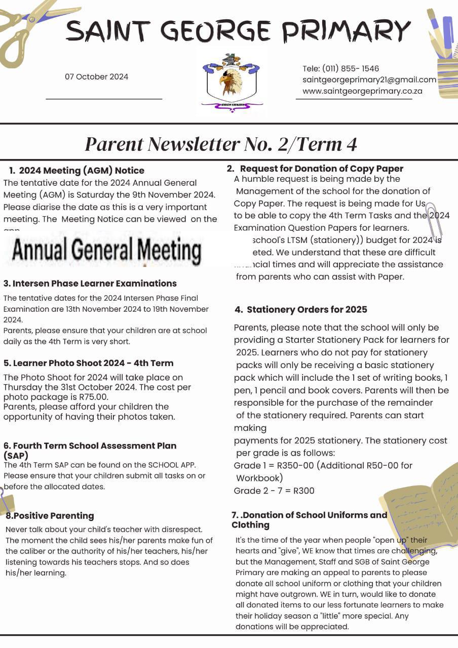 Newsletter No.2 / Term 4