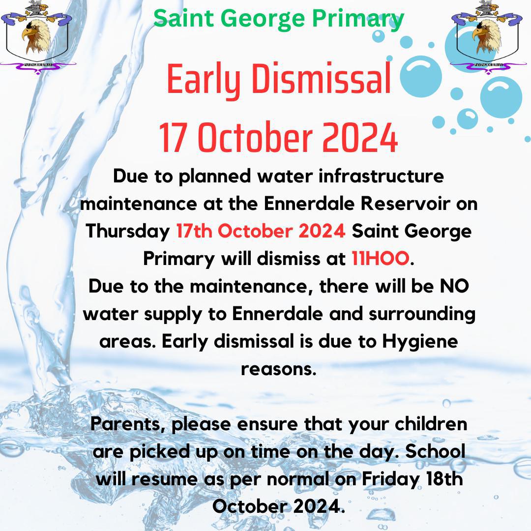 EARLY DISMISSAL 17 OCTOBER 2024