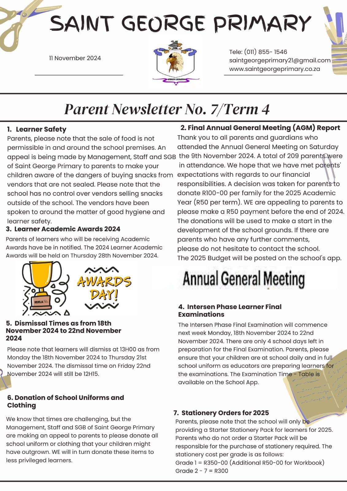 NEWSLETTER NO.7 / TERM 4