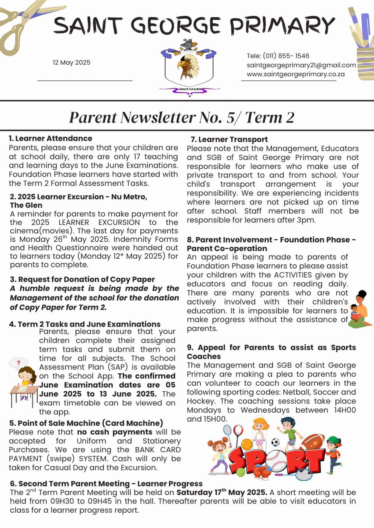 Newsletter No.5 / Term 2