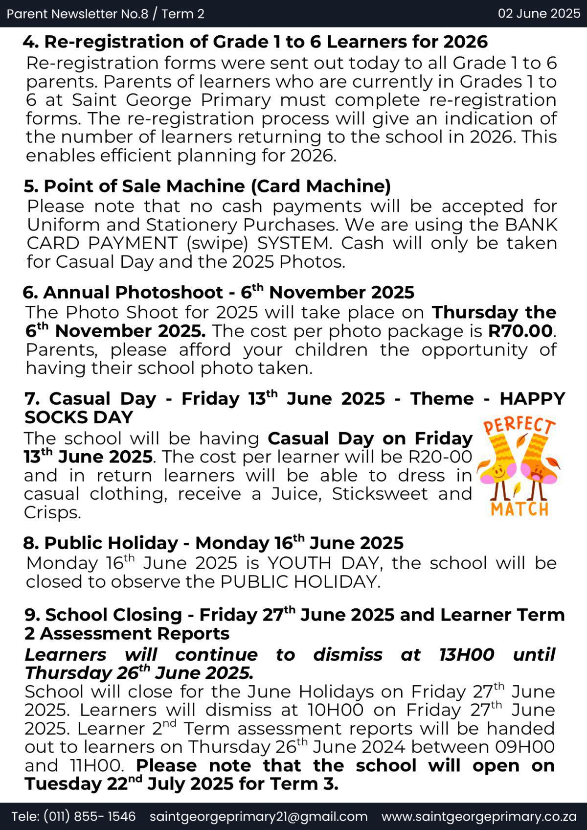 Newsletter No.8 / Term 2