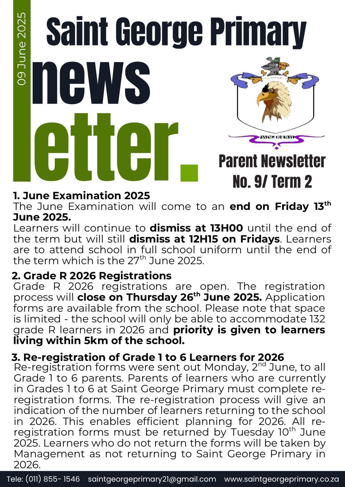 NEWSLETTER NO.9 / TERM 2