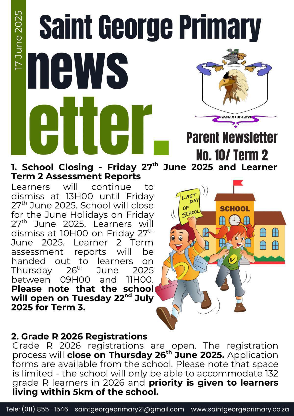 NEWSLETTER NO.10 / TERM 2