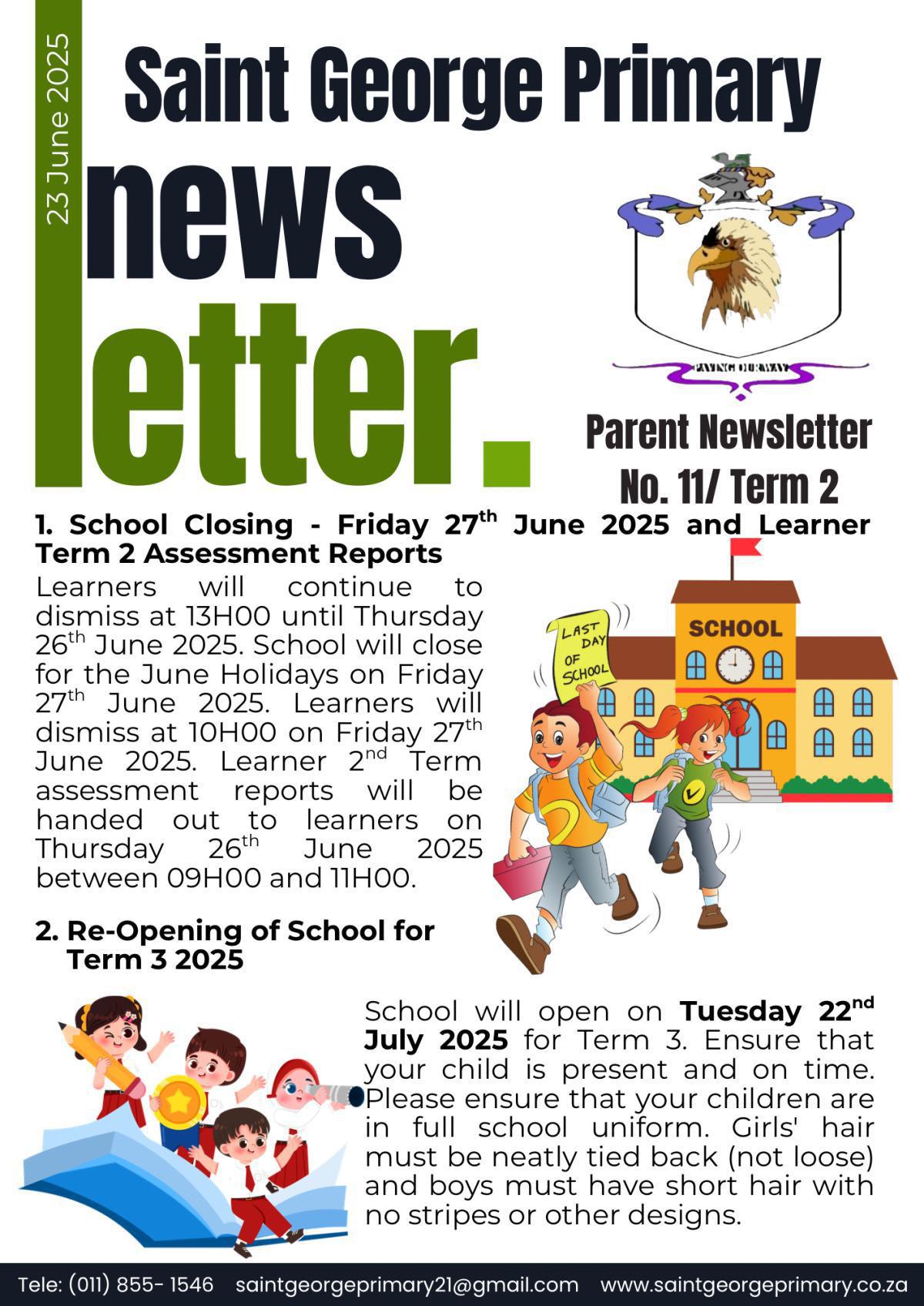 Newsletter No.11 / Term 2