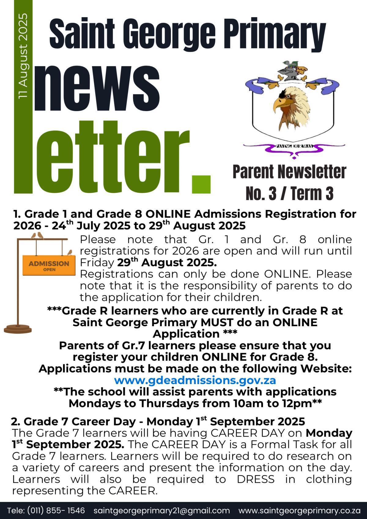 Newsletter No.3 / Term 3