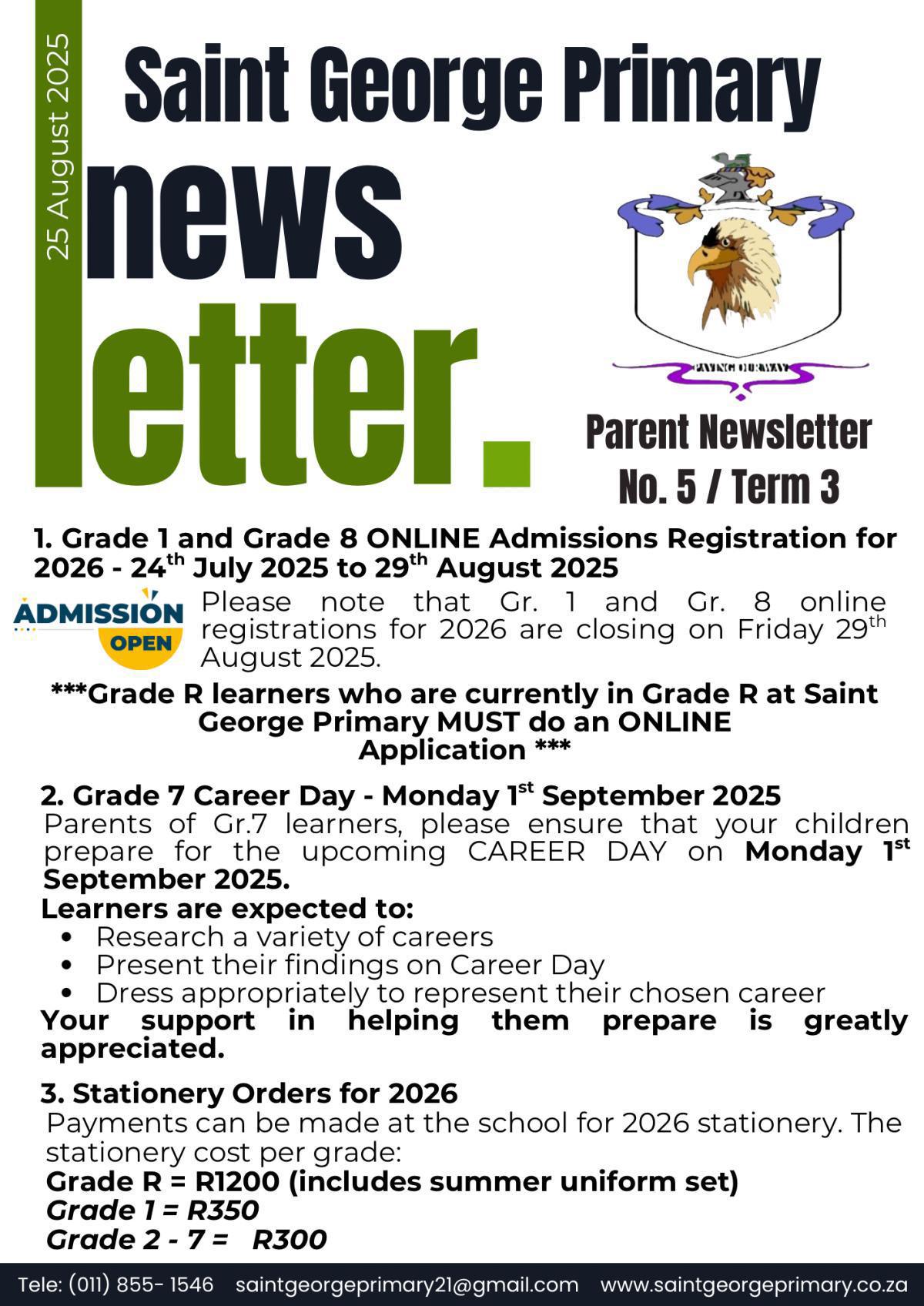 Newsletter No.5 / Term 3