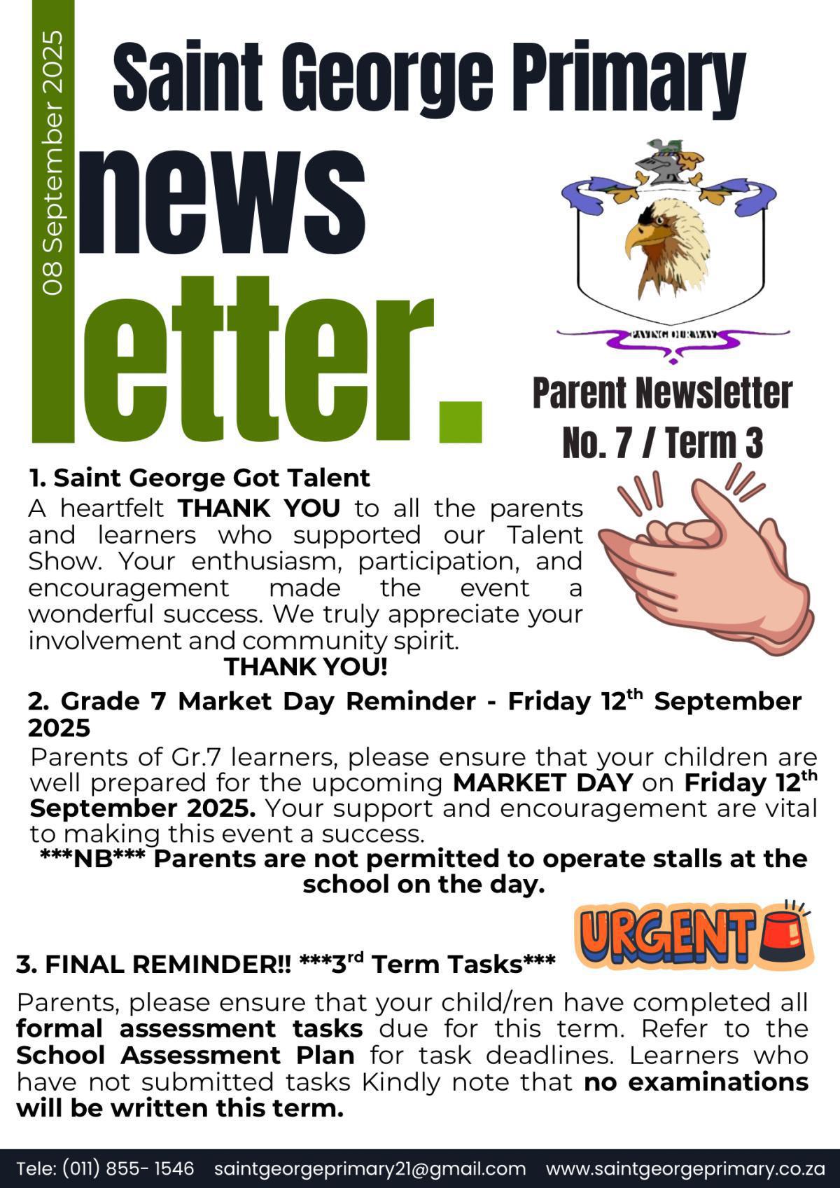 Newsletter No. 7 / Term 3