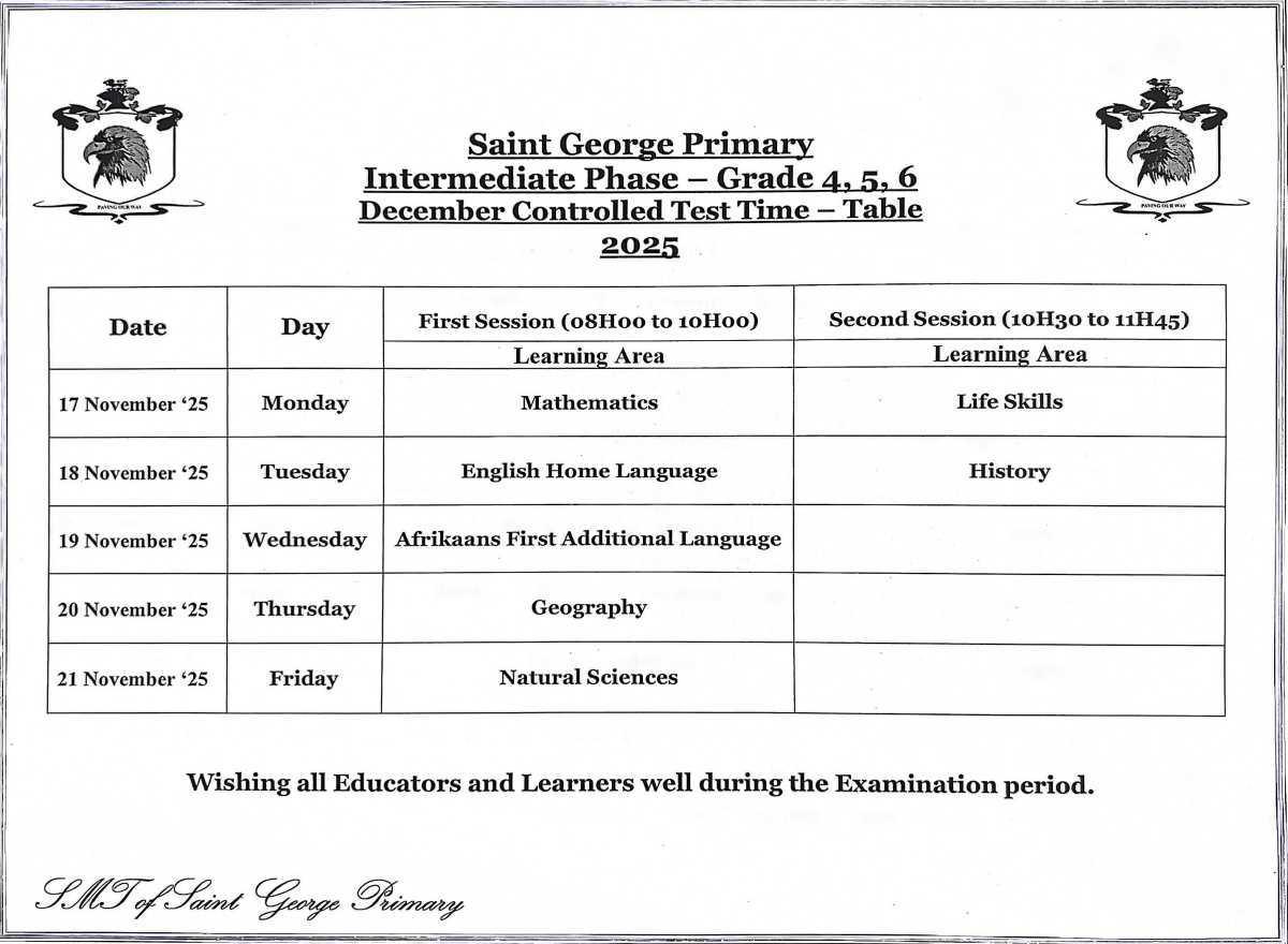 Exam Time Tables Exam Time Tables