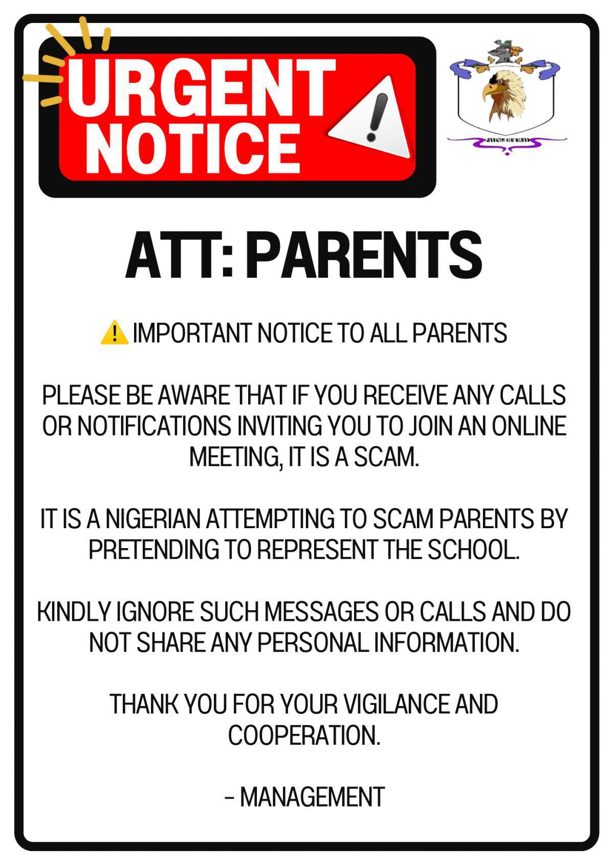 URGENT ANNOUNCEMENT!!