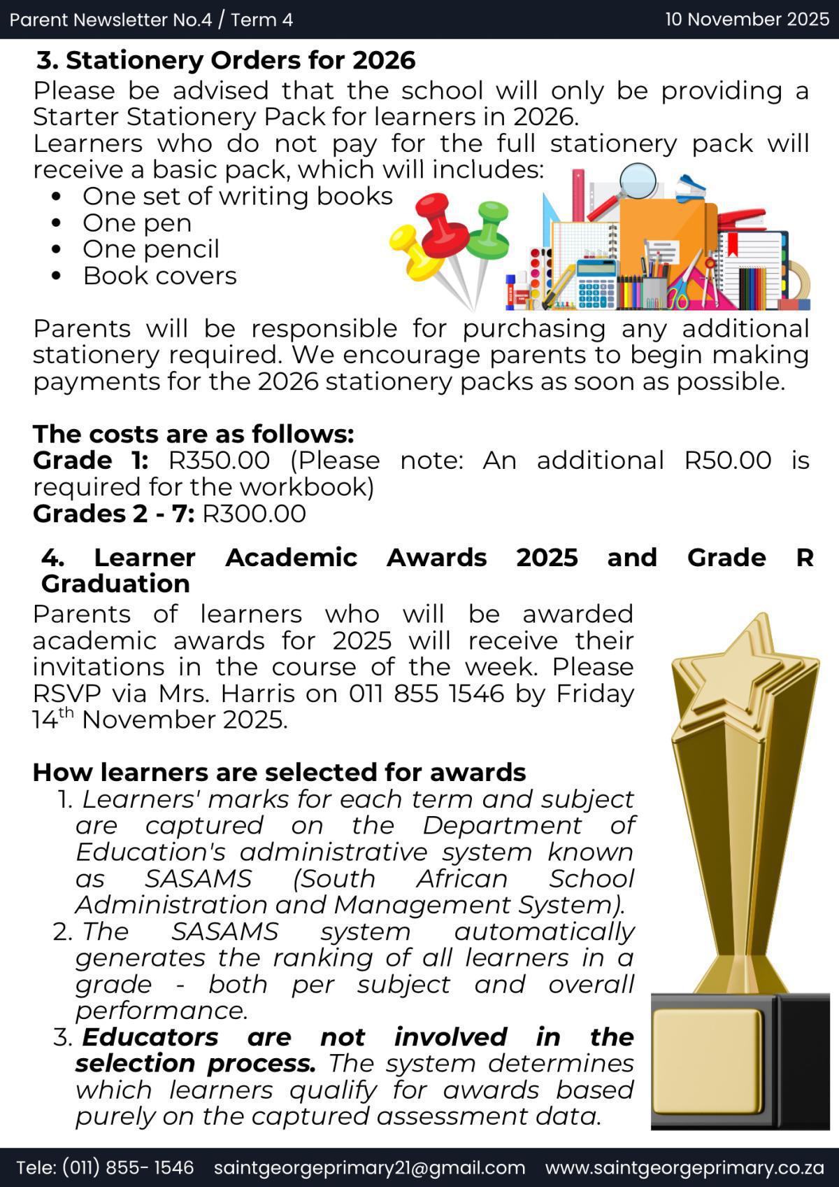 Newsletter No.4 / Term 4