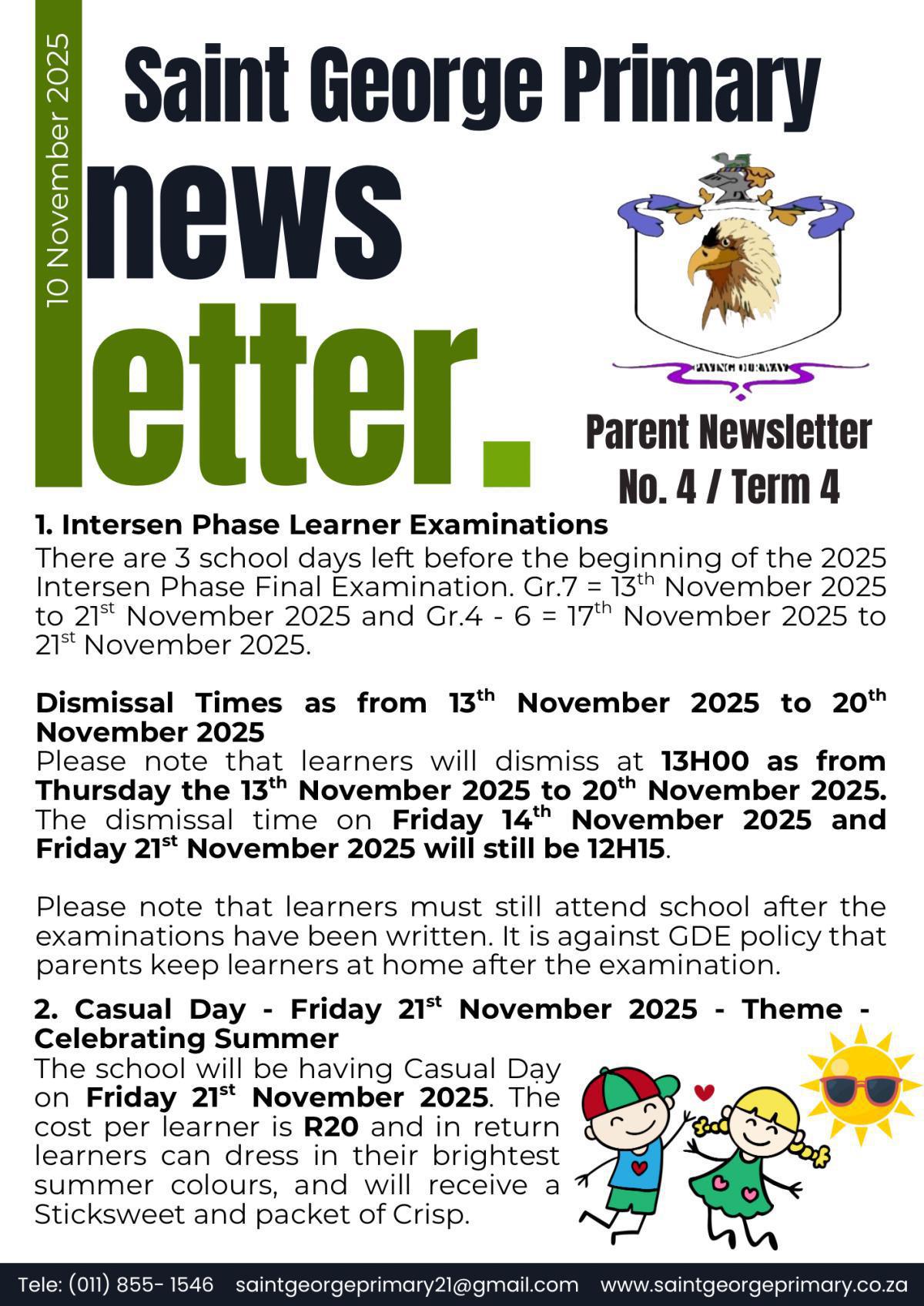 Newsletter No.4 / Term 4