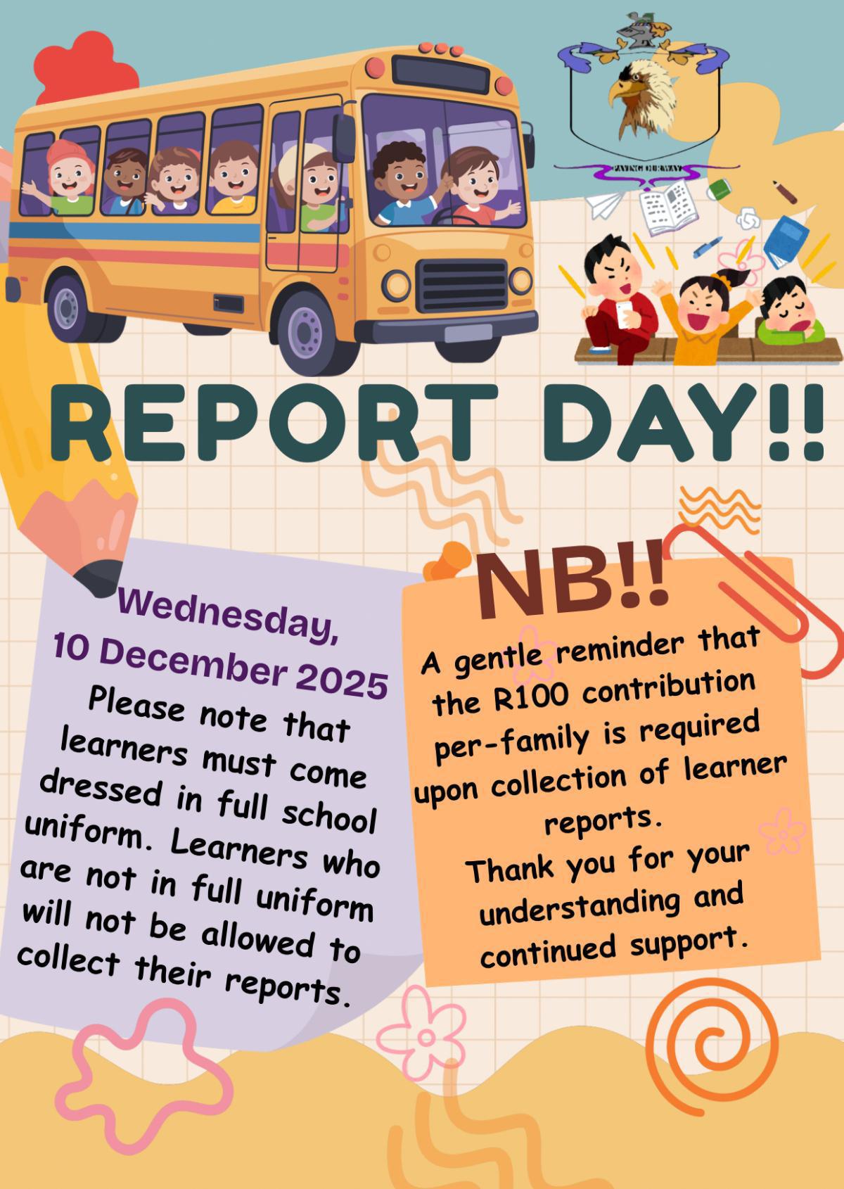 REPORT DAY!!