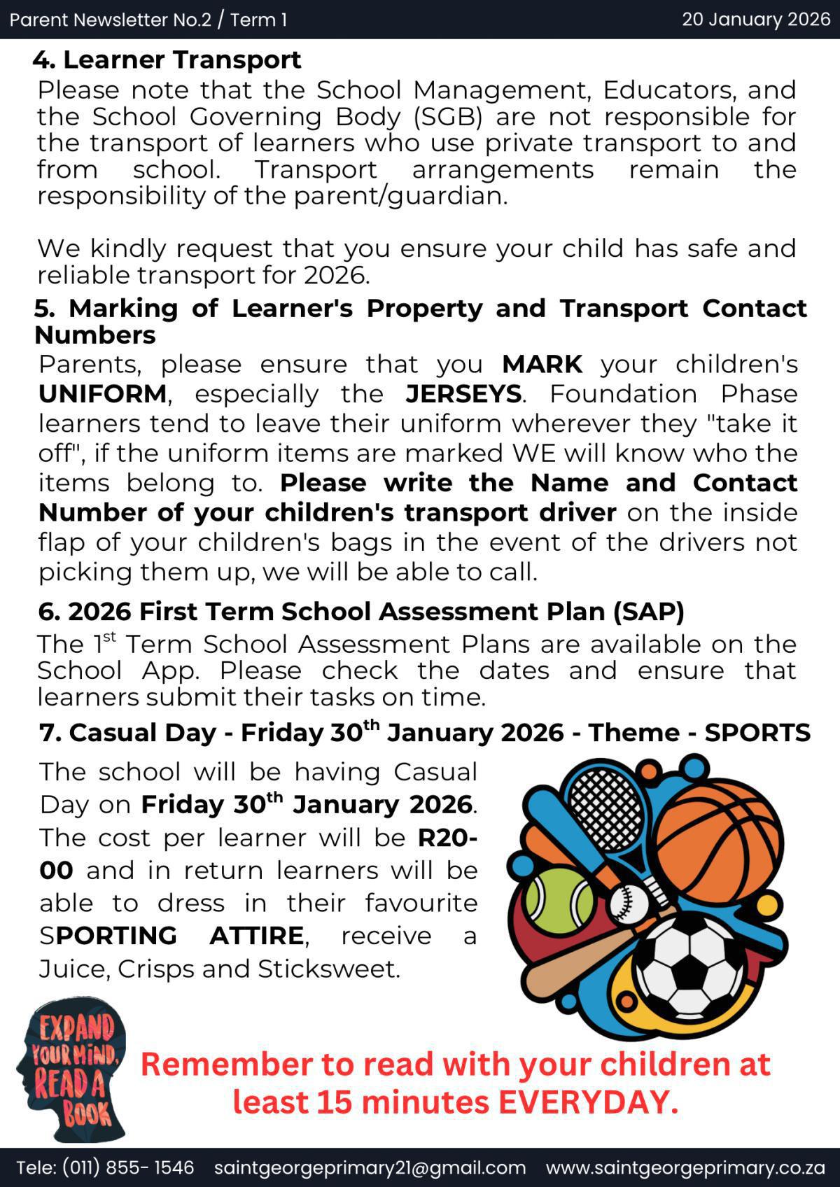 Newsletter No. 2 / Term 1