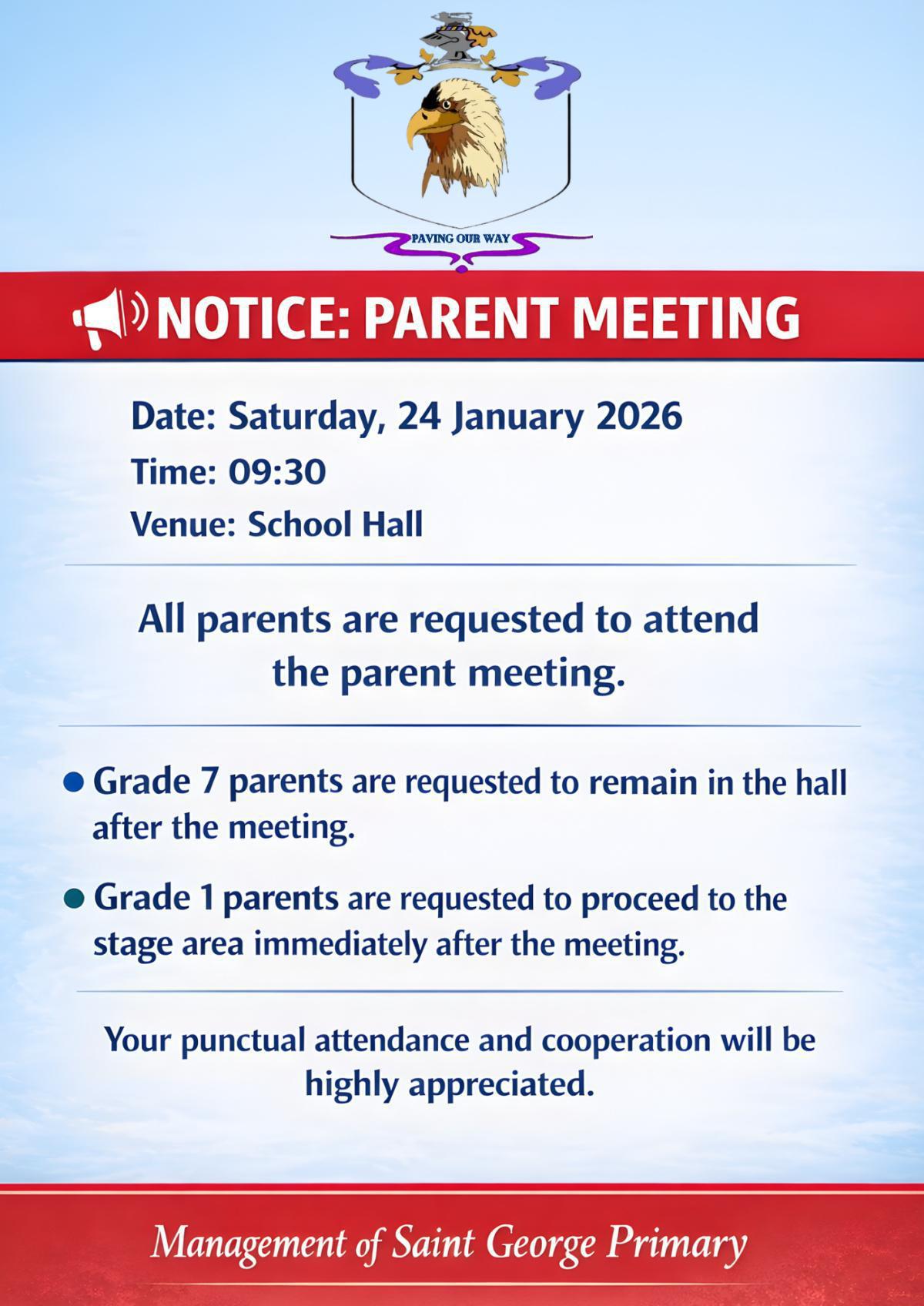 PARENT MEETING!