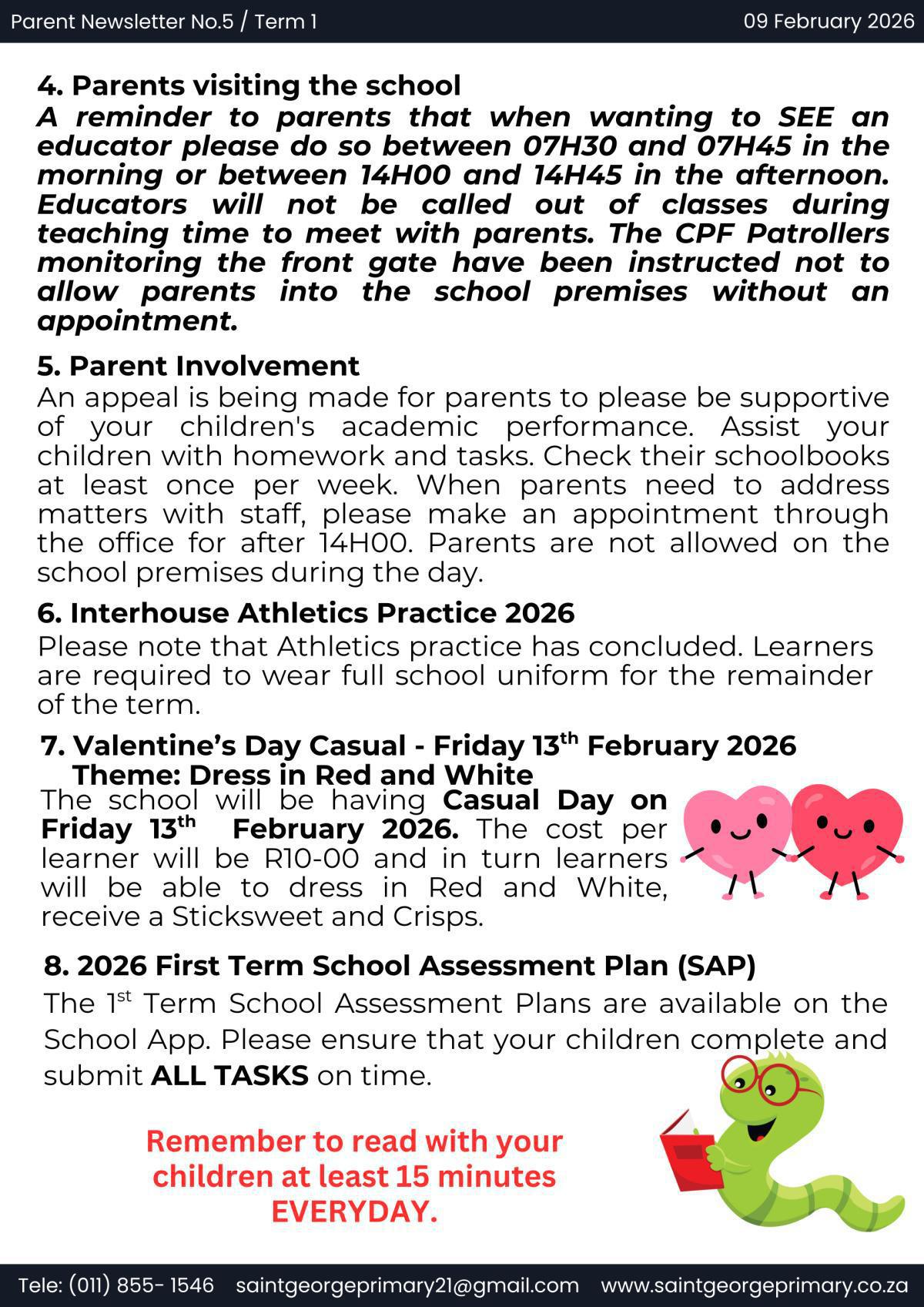 Newsletter No. 5 / Term 1