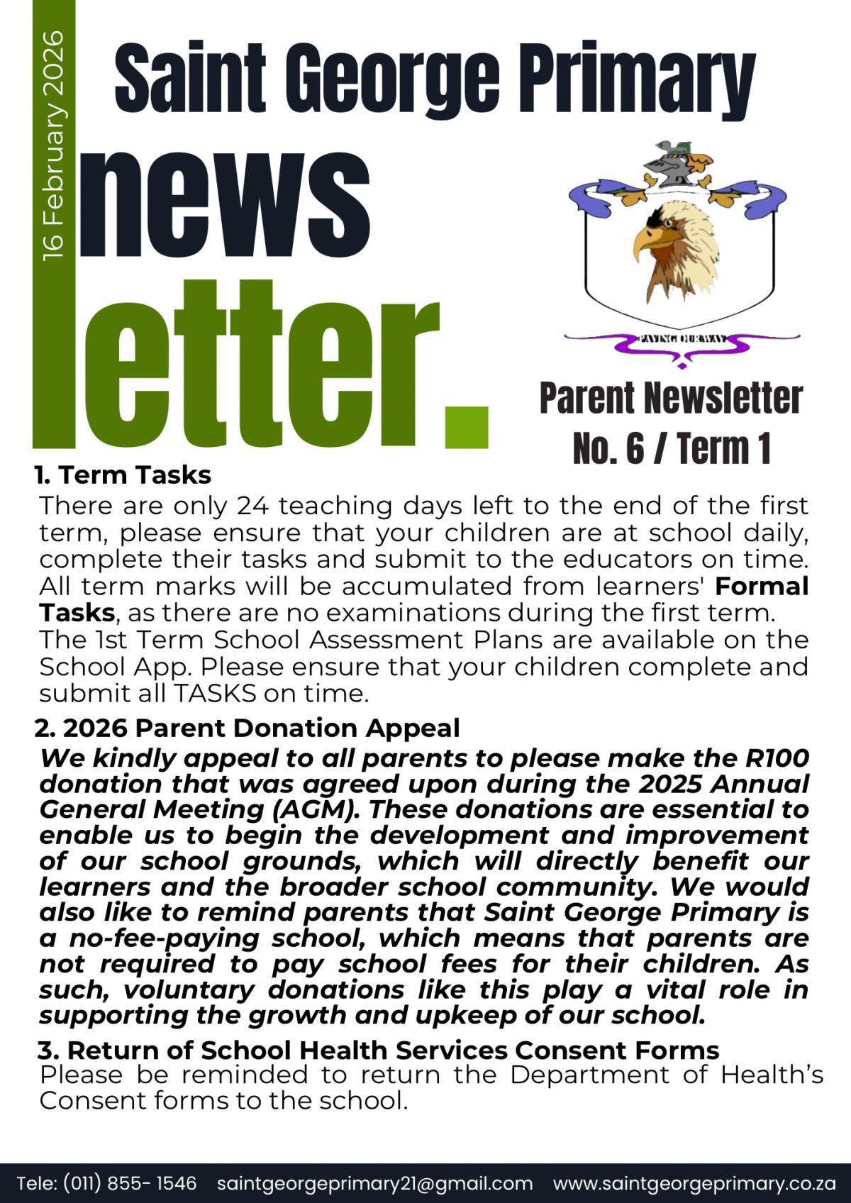 Newsletter No.6 / Term 1