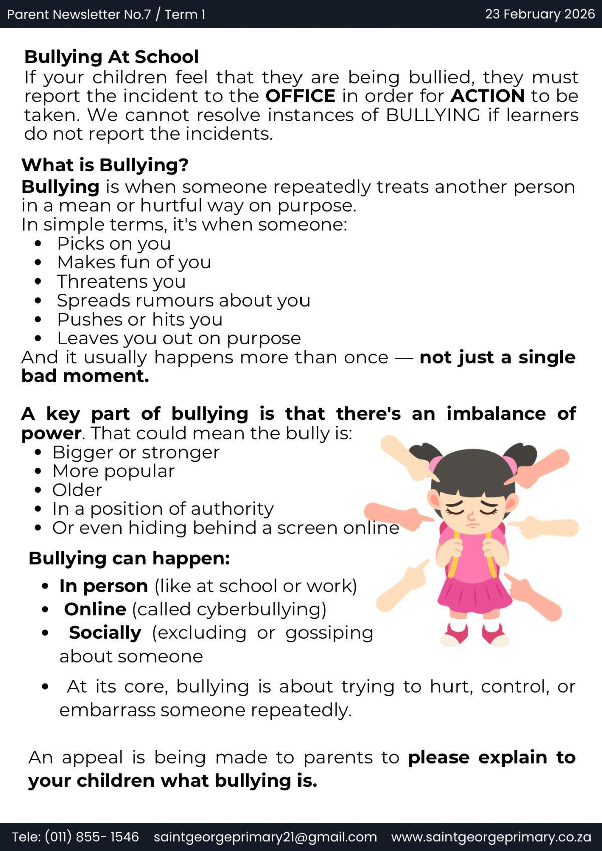 Newsletter No.7 / Term 1