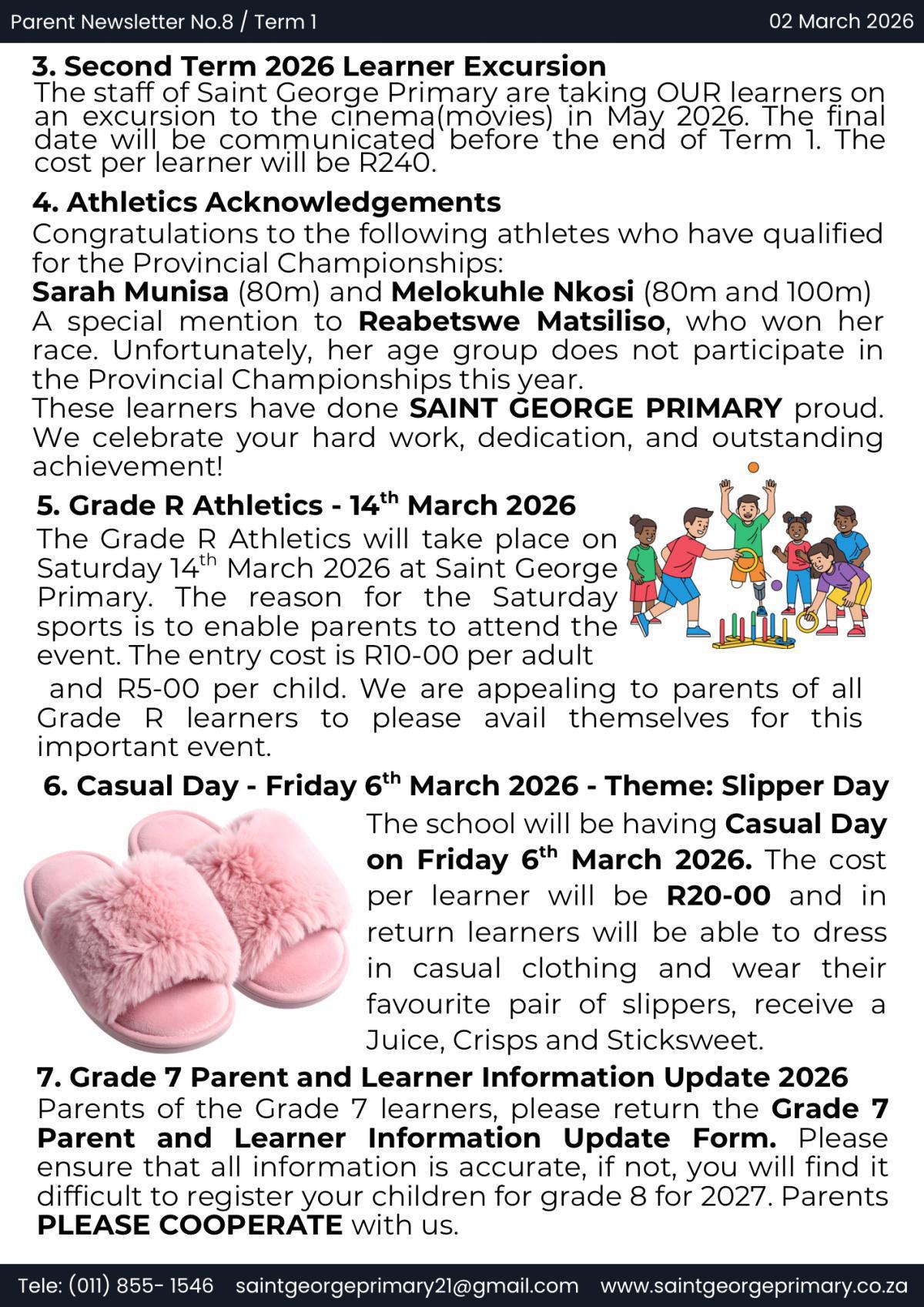 Newsletter No.8 / Term 1