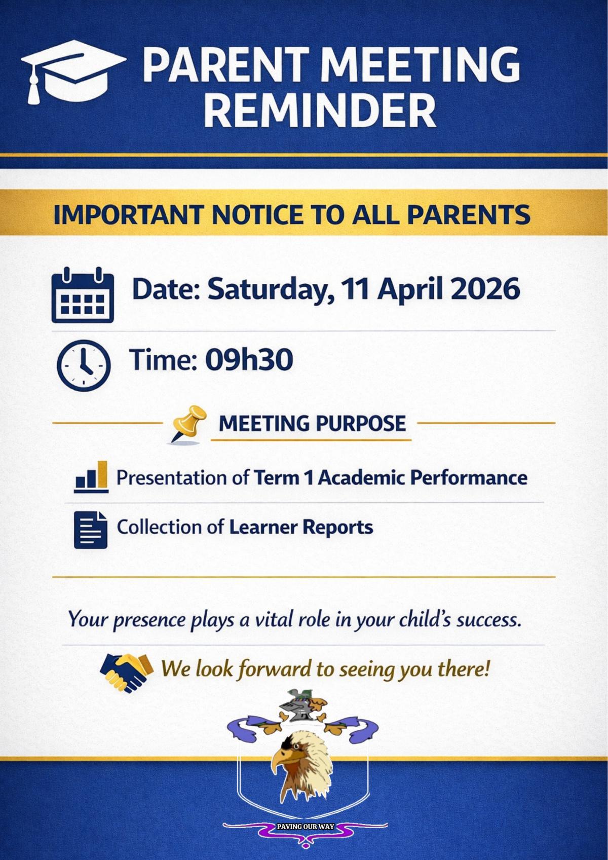 Parent Meeting Reminder!