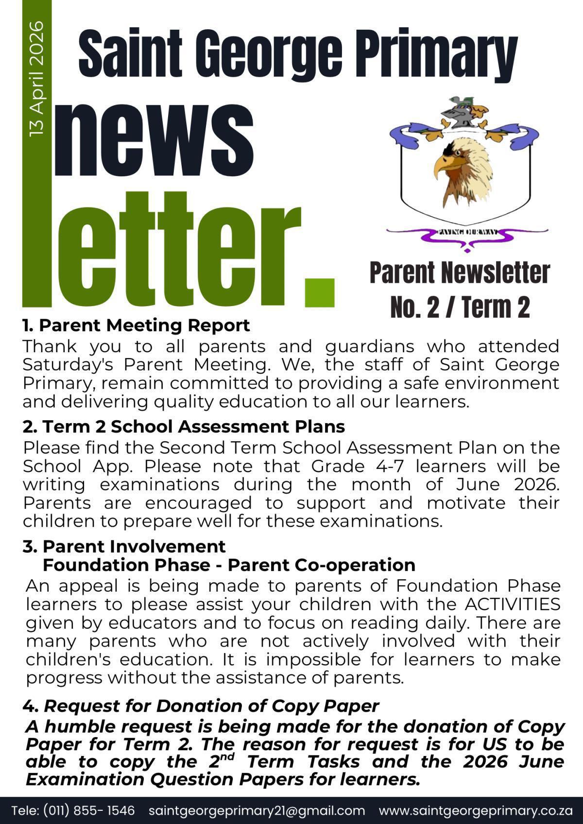Newsletter. No.2 / Term 2