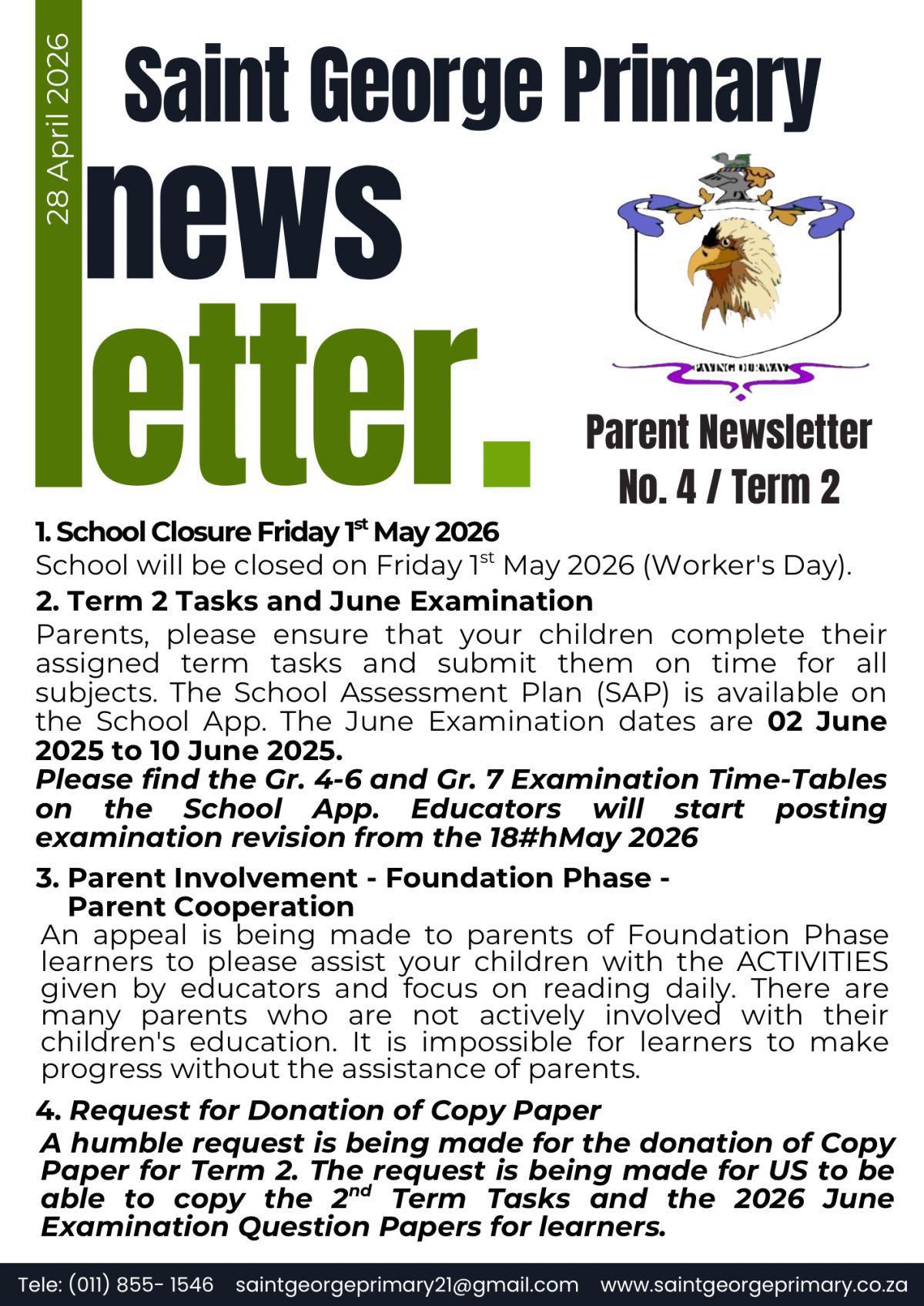 Newsletter No.4 / Term 2