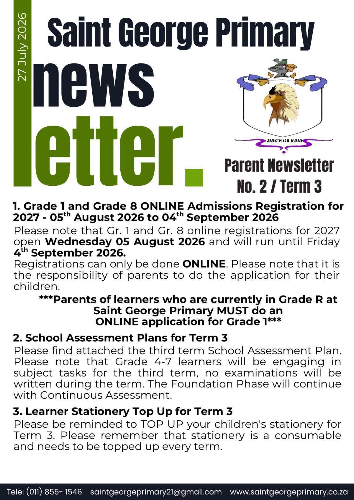 Newsletter No.2 / Term 3