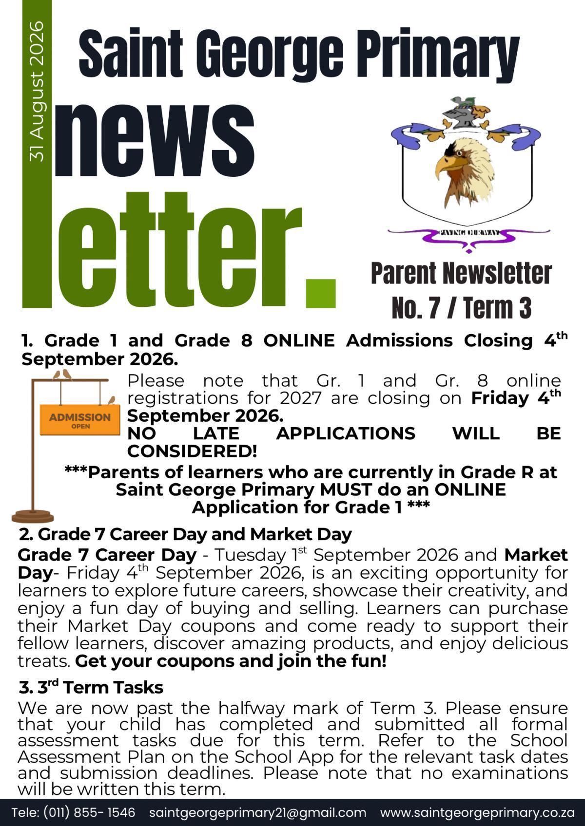 Newsletter No.7 / Term 3