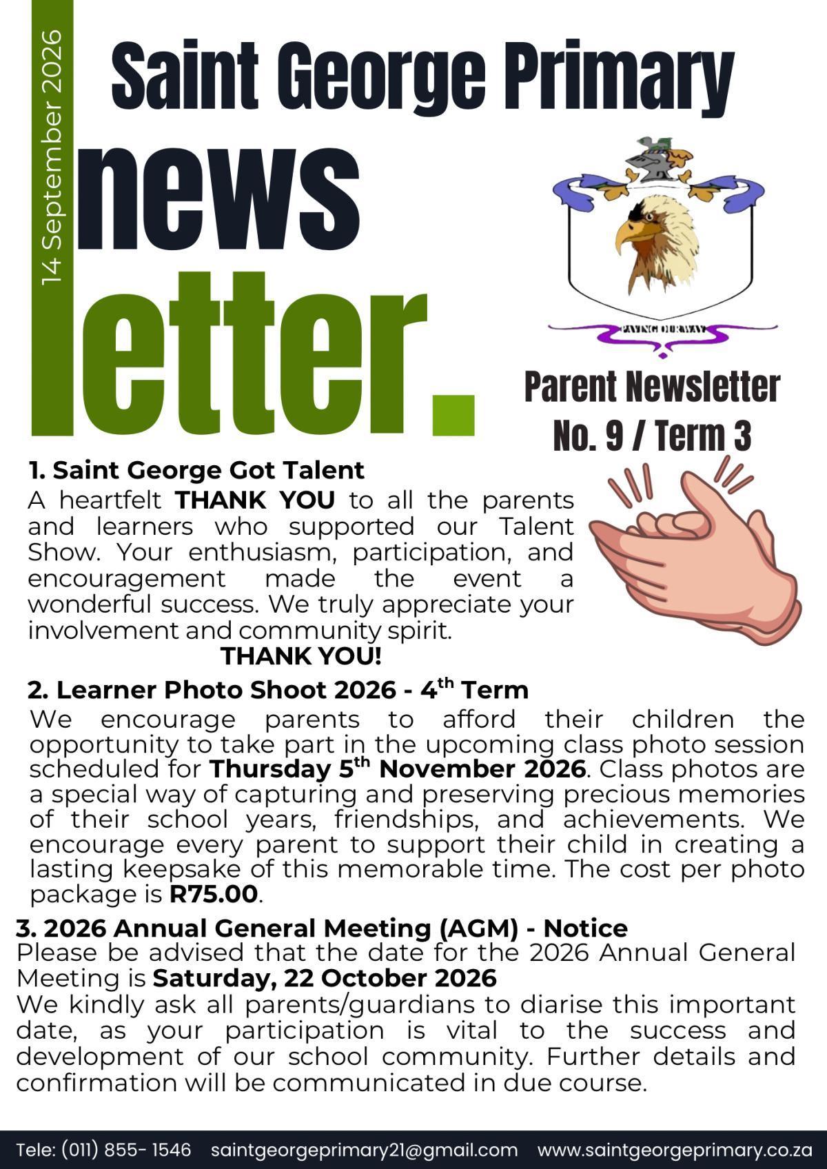 Newsletter No.9/Term 3