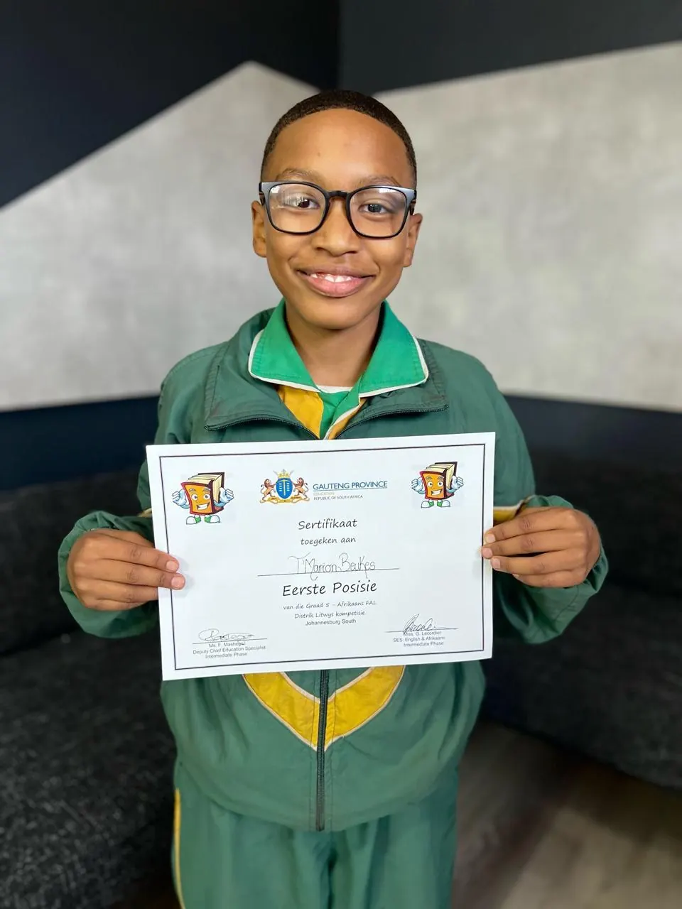 District Litwys winner - T’marion Beukes