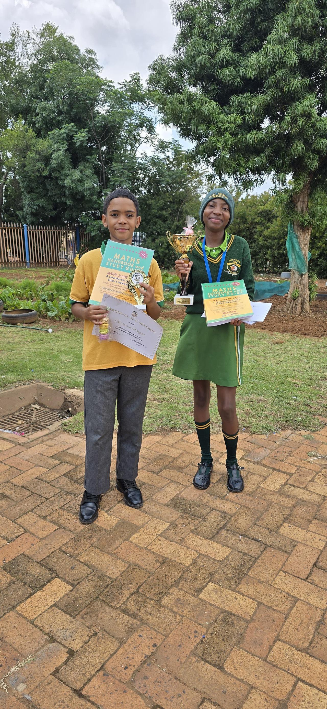 Christian Wagner and Deusa De Matos Competing at the Albert Allie Maths Olympiad at Odin Park Primary