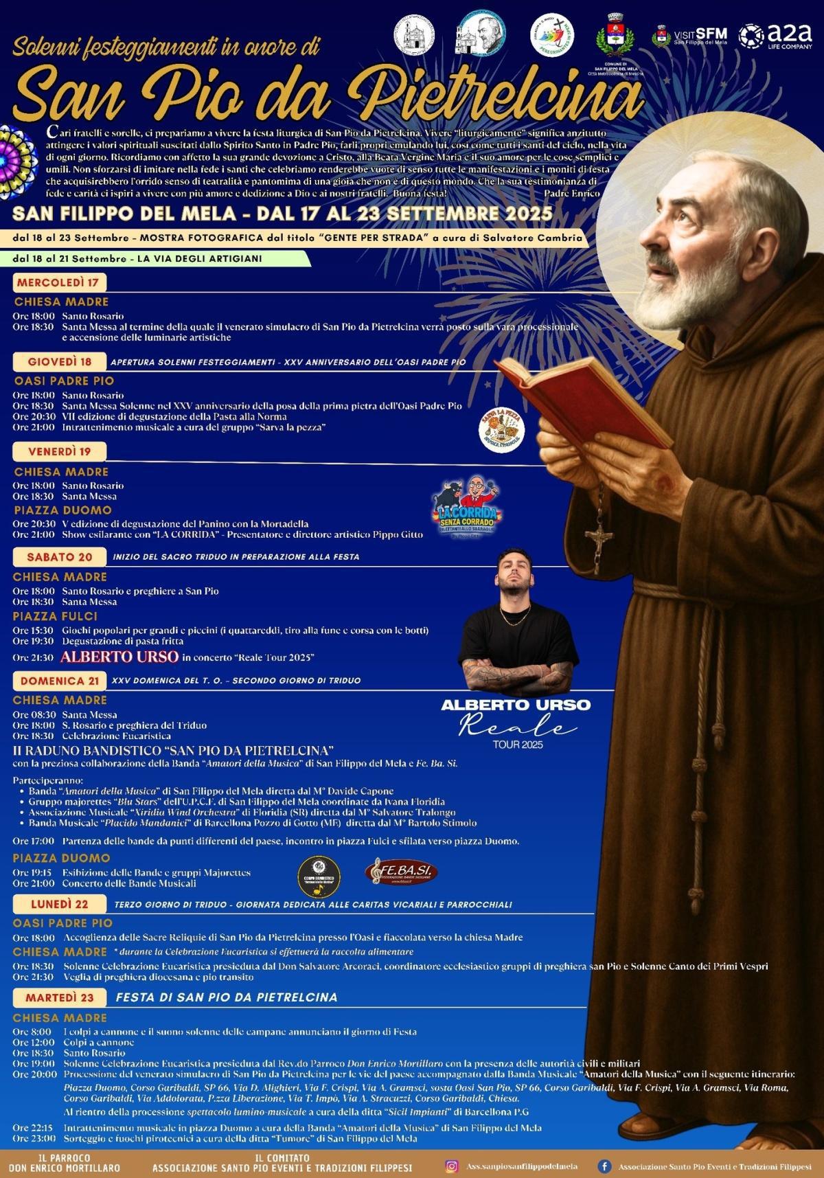 Solenni Festeggiamenti in onore di San Pio da Pietrelcina