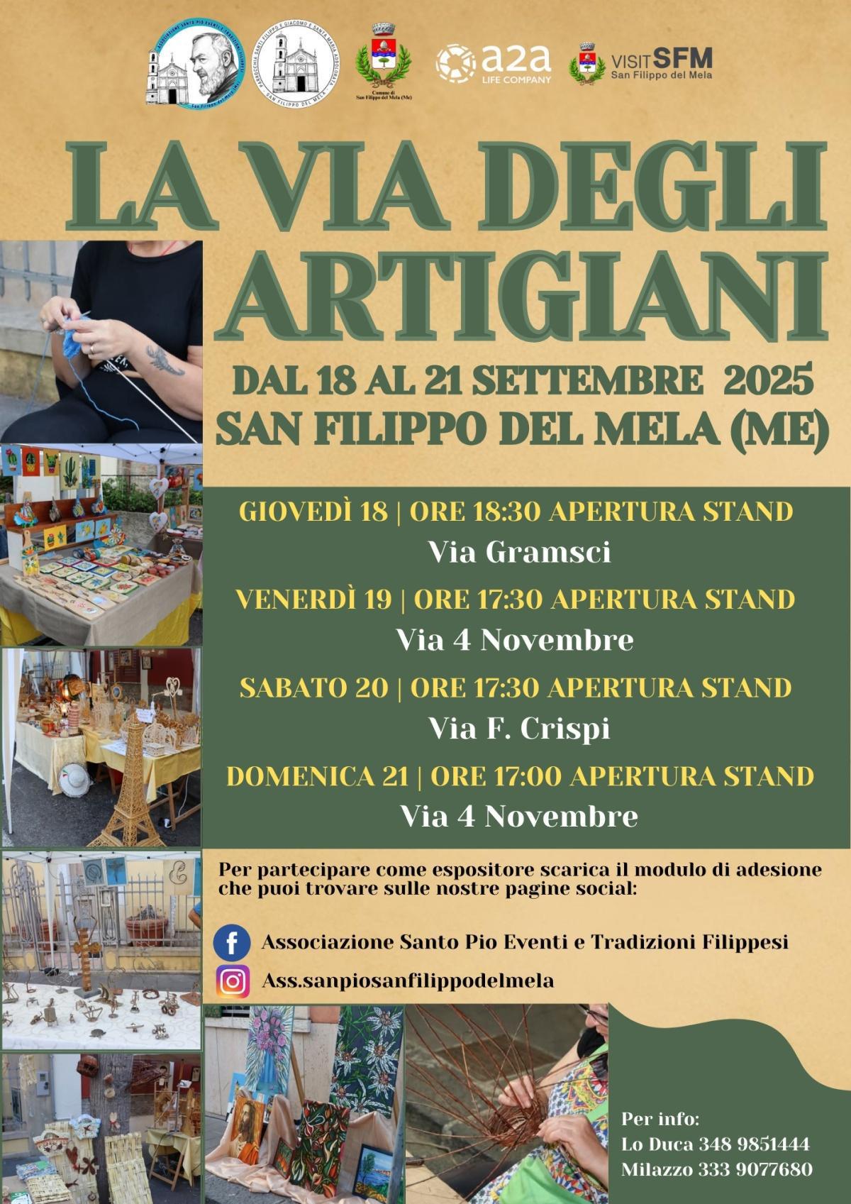 La Via degli Artigiani (apertura stand ore 17.30)