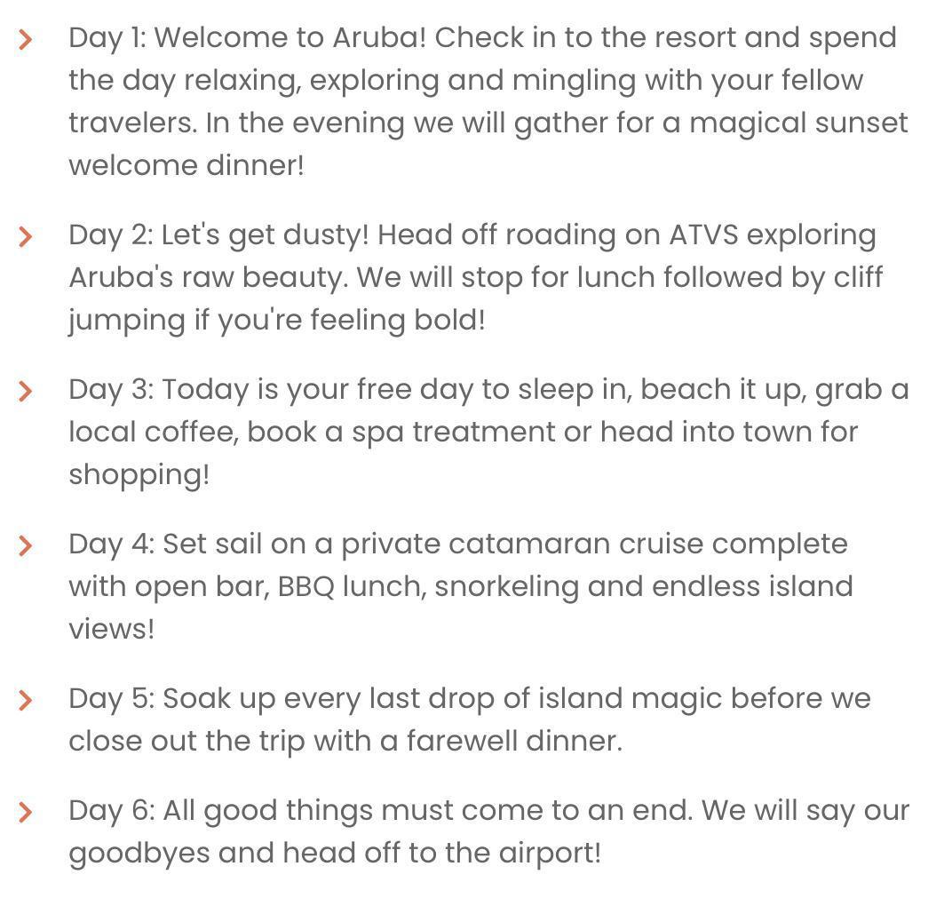 ARUBA - Miles with Morgan Alumni 