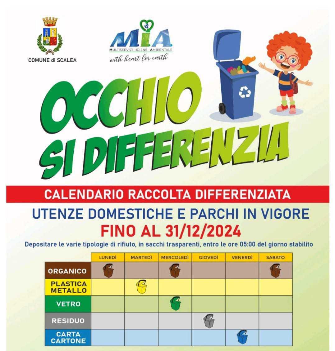 Calendario Raccolta Differenziata