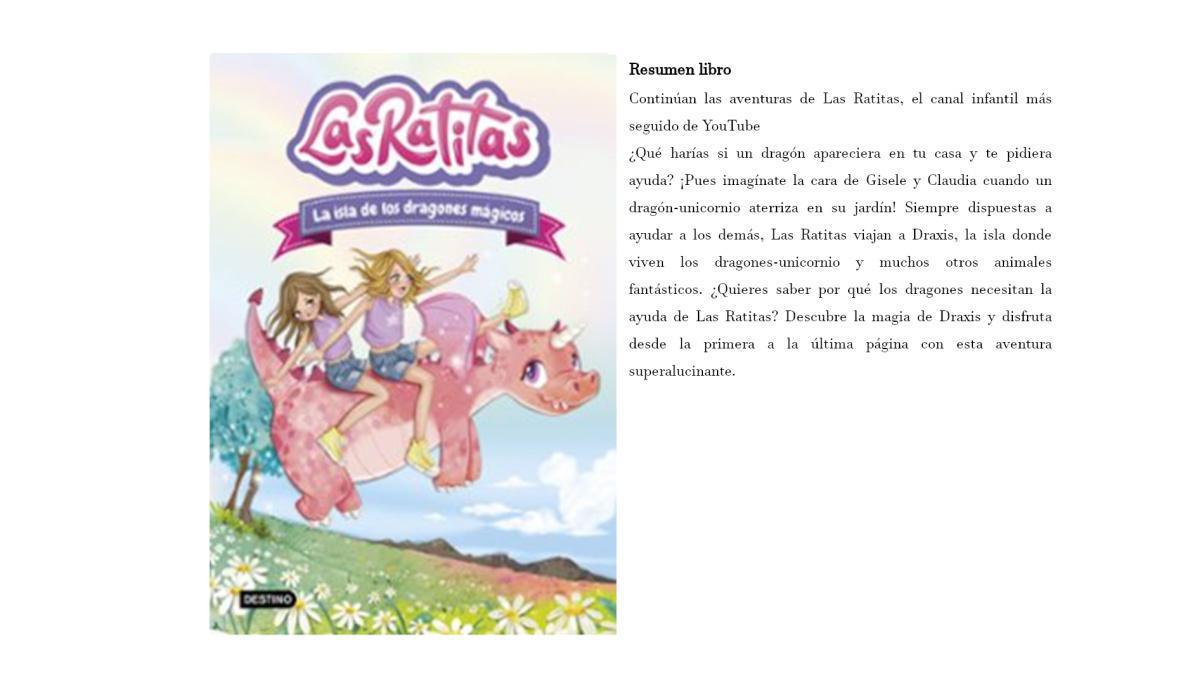 LAS RATITAS 11: LA ISLA DE LOS DRAGONES MÁGICOS LAS RATITAS 11: LA ISLA DE LOS DRAGONES MÁGICOS