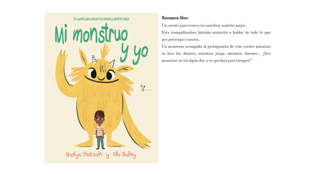 MI MONSTRUO Y YO MI MONSTRUO Y YO