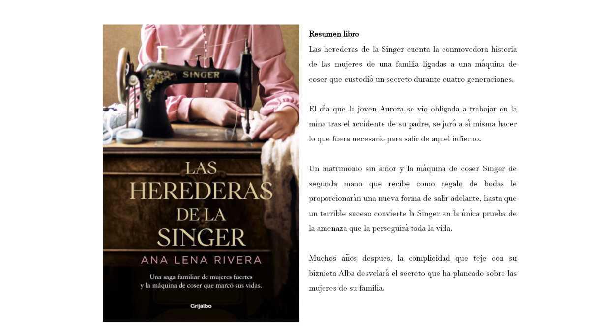 Próxima lectura: Las herederas de la Singer Próxima lectura: Las herederas de la Singer
