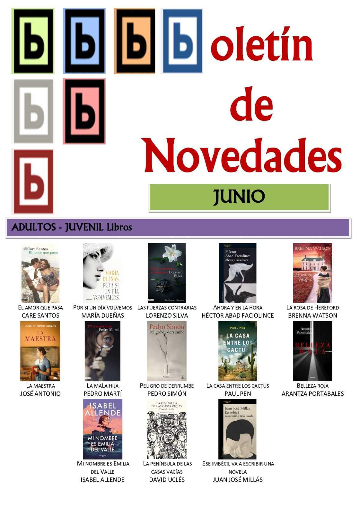 Novedades Junio Adultos