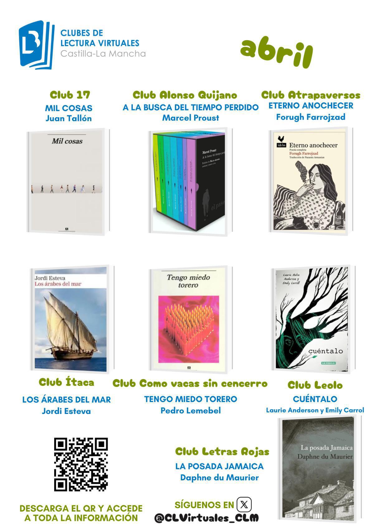 Clubes de Lectura Virtuales Marzo 2026