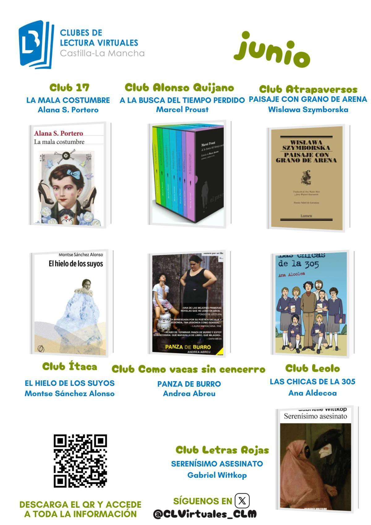 Clubes de Lectura Virtuales Junio 2026
