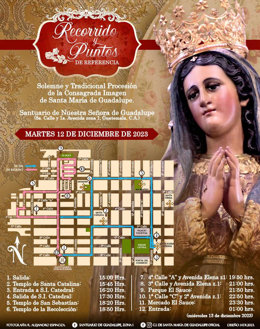 Recorrido en tiempo real Santa María de Guadalupe 2023