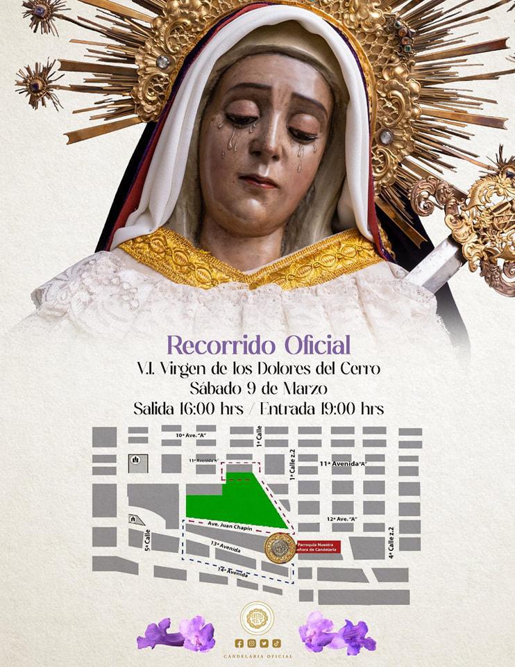 Recorrido Venerada Imagen de Nuestra Señora de los Dolores del Cerro 