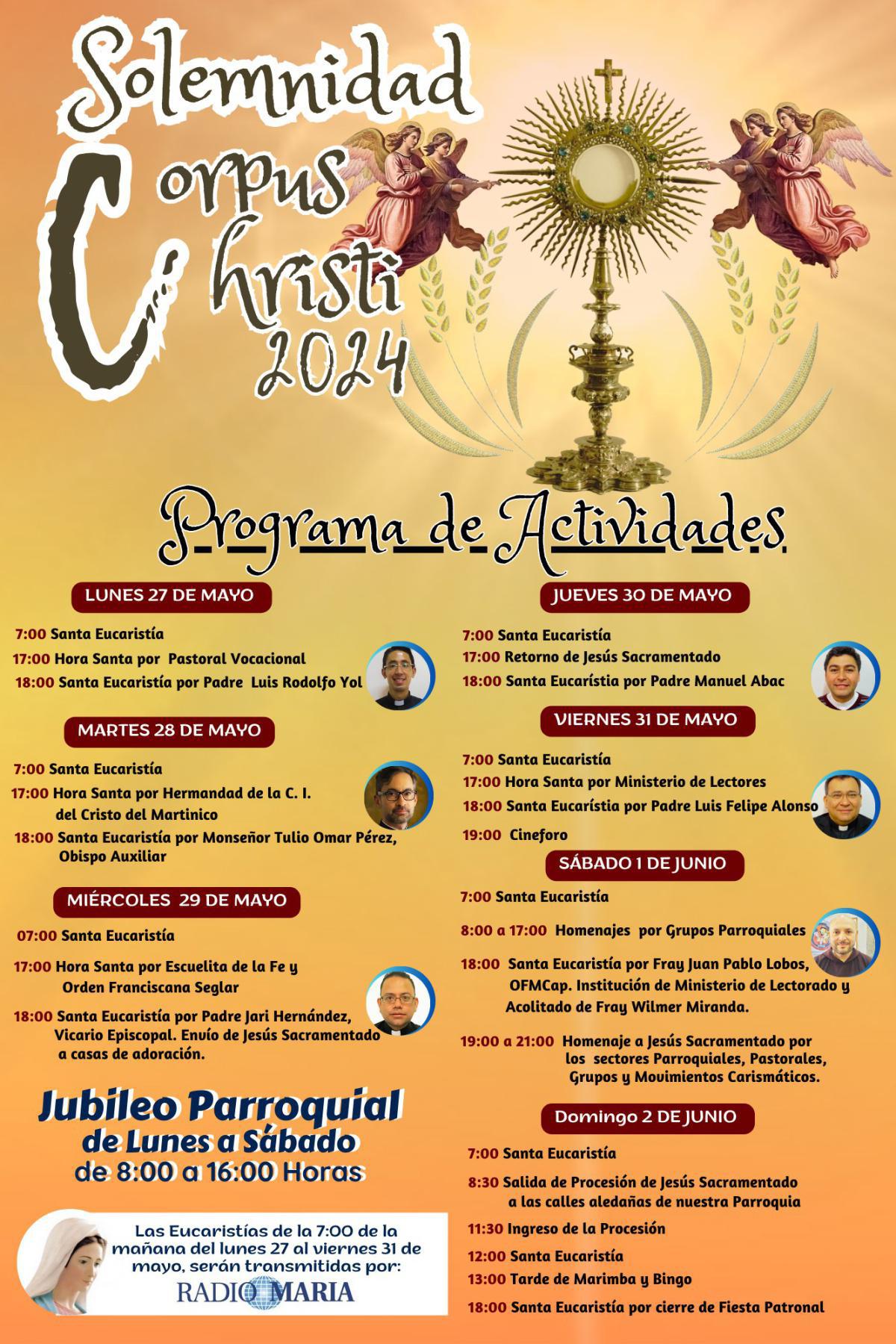 Recopilación de Programas de actividades de Corpus Christi