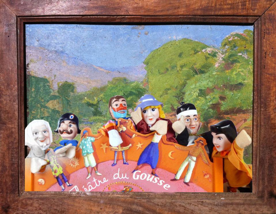 En arrière plan Sainte Suzanne, une peinture de Germaine Vinson