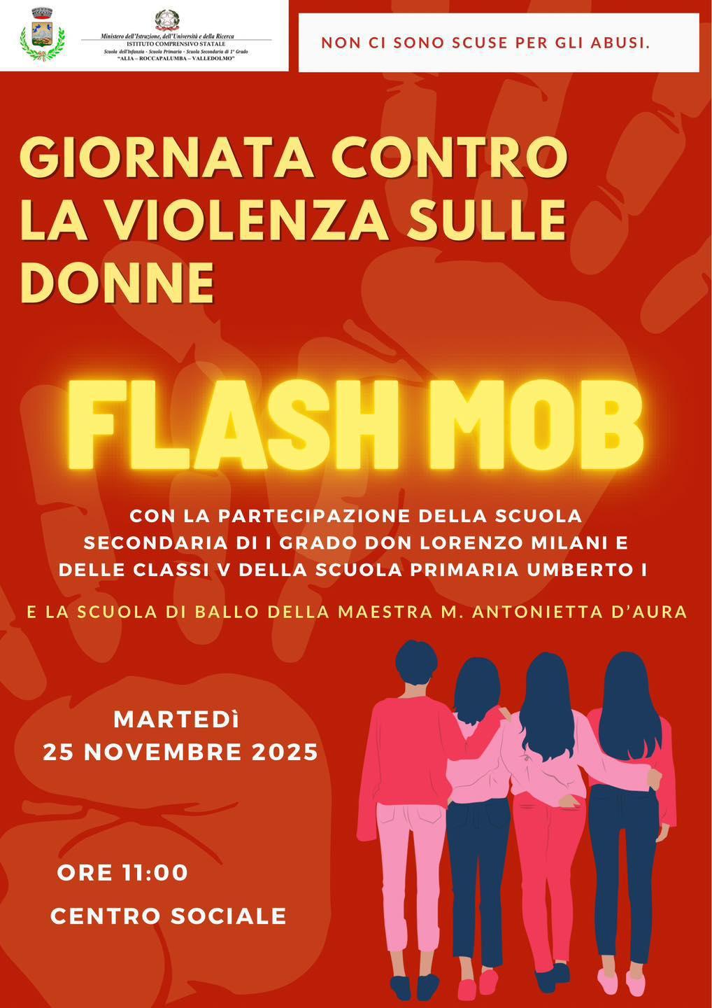 Flash Mob contro la violenza sulle donne (inizio ore 11.00) Flash Mob contro la violenza sulle donne (inizio ore 11.00)