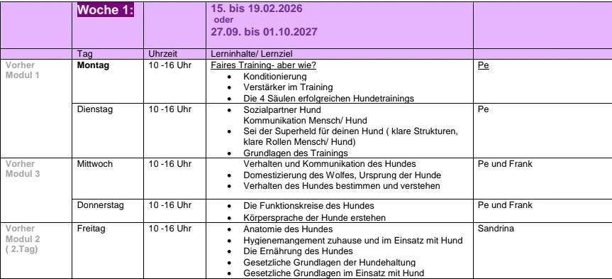 Termine Theorie und Prüfungen Termine Theorie und Prüfungen