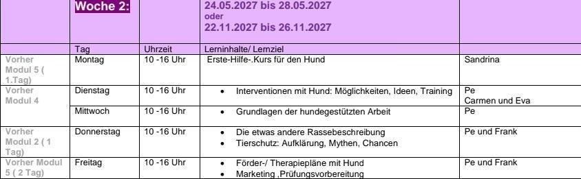 Termine Theorie und Prüfungen
