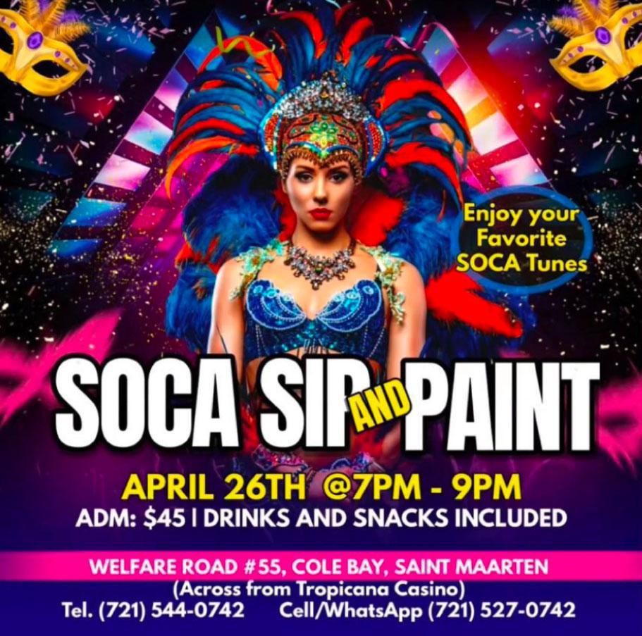 Soca Sip & Paint - Inspired Selfie