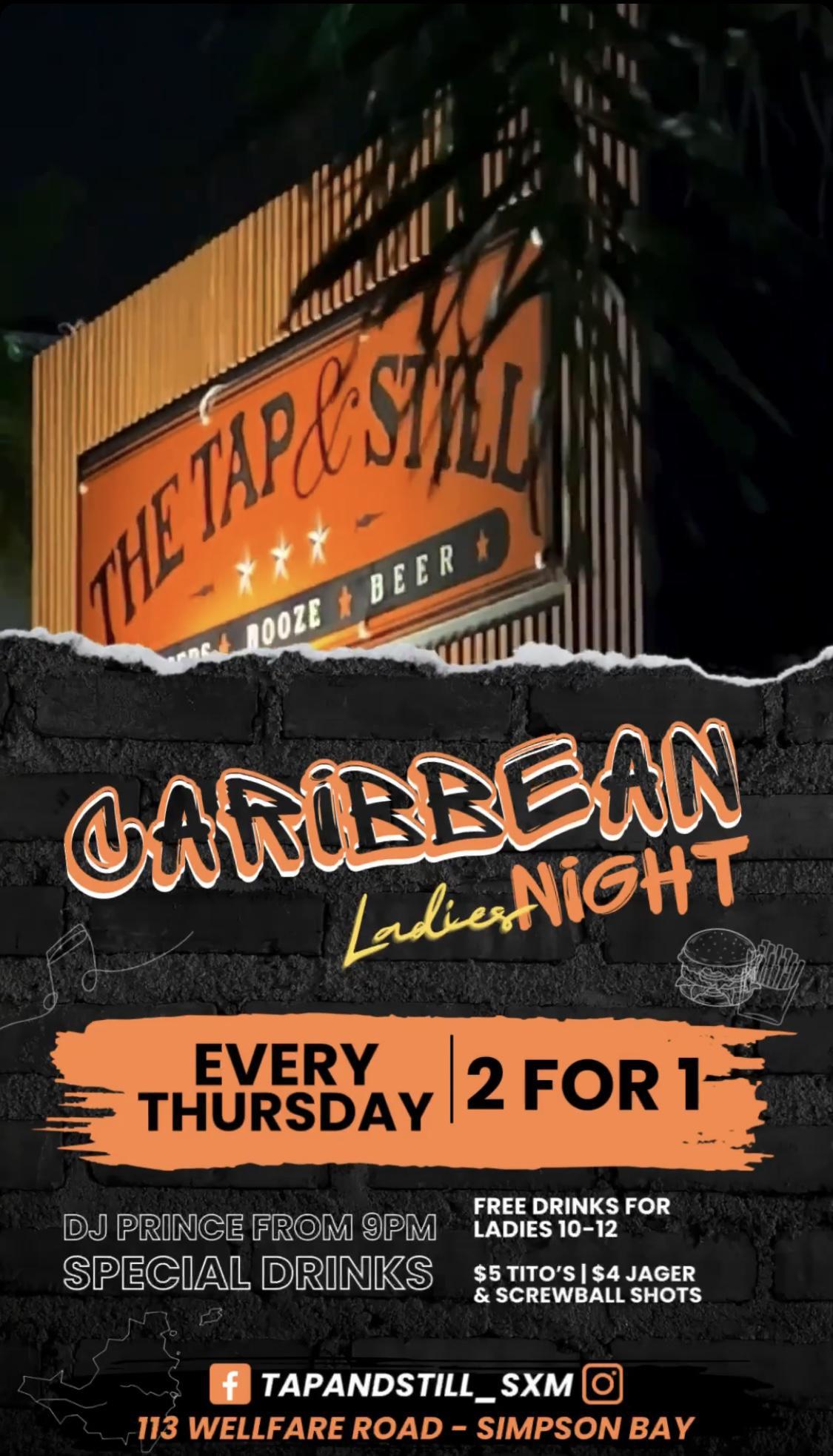 Caribbean Ladies Night - The Tap & Still